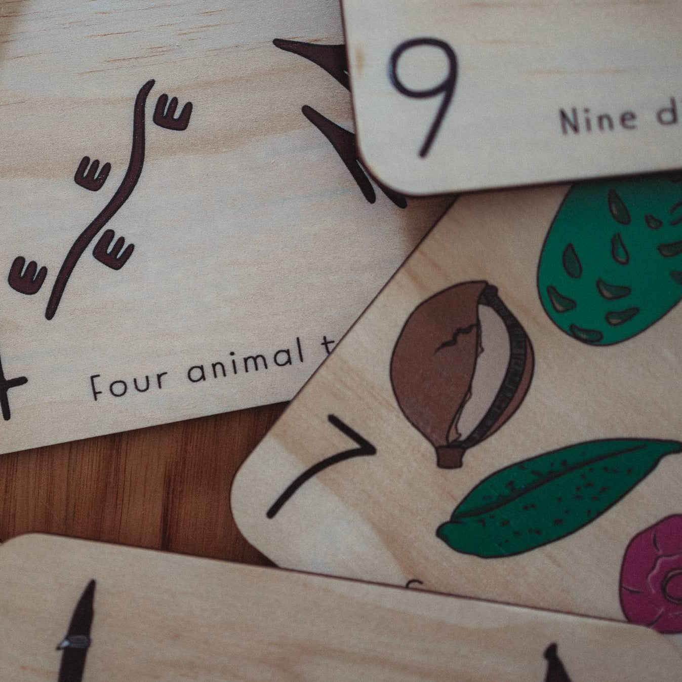 Aboriginal - Easy-as-123 Timber Number Learning Tiles