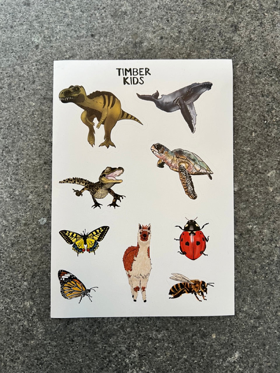 A6 Animal Sticker Sheet