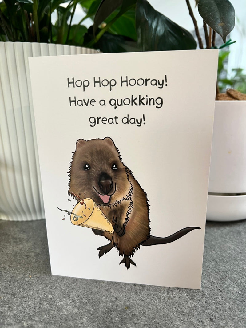 Hand-Illustrated 7 x 5-inch Quokka Birthday Card – Timber Kids